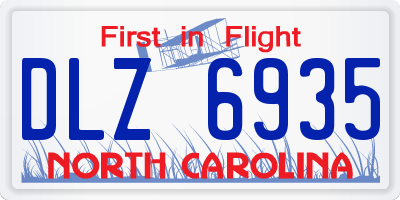 NC license plate DLZ6935