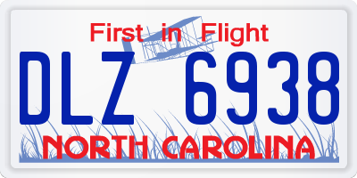 NC license plate DLZ6938