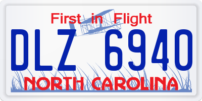 NC license plate DLZ6940