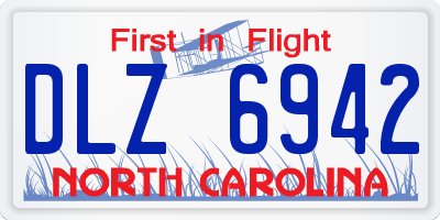 NC license plate DLZ6942