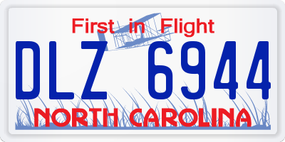 NC license plate DLZ6944