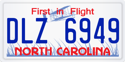 NC license plate DLZ6949