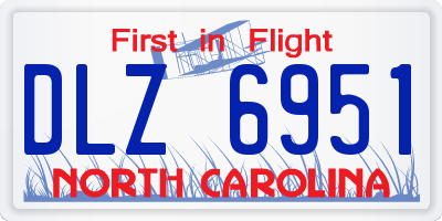 NC license plate DLZ6951