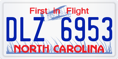 NC license plate DLZ6953