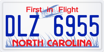 NC license plate DLZ6955