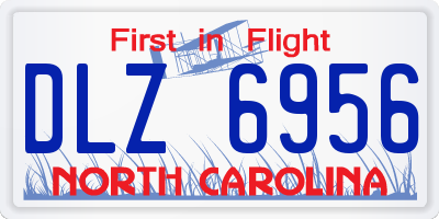 NC license plate DLZ6956