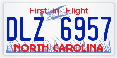 NC license plate DLZ6957