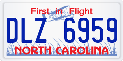 NC license plate DLZ6959