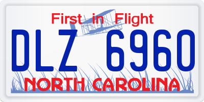NC license plate DLZ6960