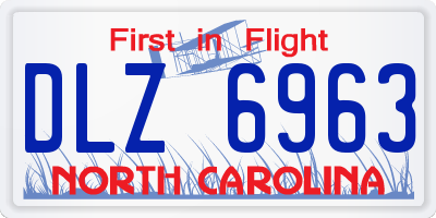 NC license plate DLZ6963