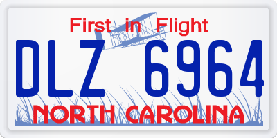 NC license plate DLZ6964