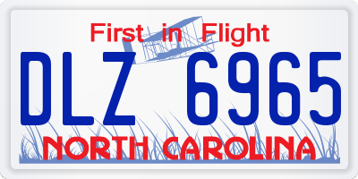 NC license plate DLZ6965