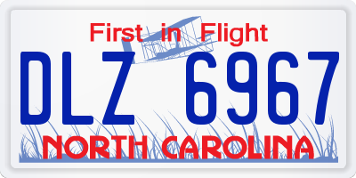 NC license plate DLZ6967