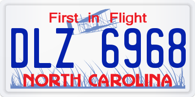 NC license plate DLZ6968
