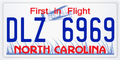 NC license plate DLZ6969