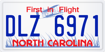 NC license plate DLZ6971