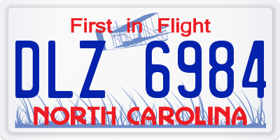 NC license plate DLZ6984