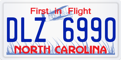 NC license plate DLZ6990