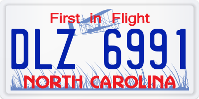 NC license plate DLZ6991
