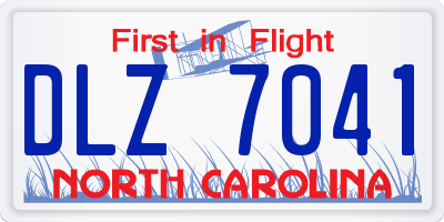 NC license plate DLZ7041