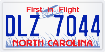 NC license plate DLZ7044
