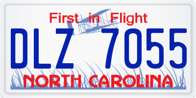 NC license plate DLZ7055