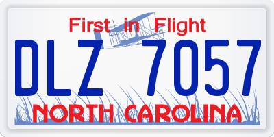 NC license plate DLZ7057
