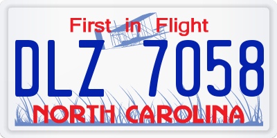 NC license plate DLZ7058