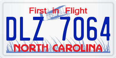 NC license plate DLZ7064
