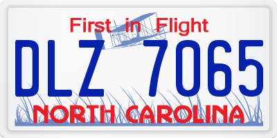 NC license plate DLZ7065