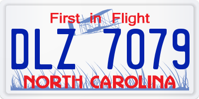 NC license plate DLZ7079