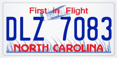 NC license plate DLZ7083