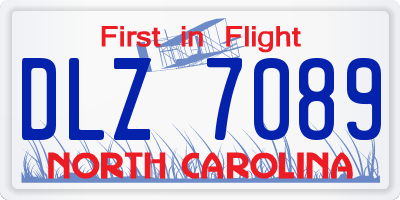NC license plate DLZ7089
