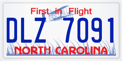 NC license plate DLZ7091