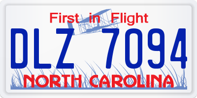 NC license plate DLZ7094
