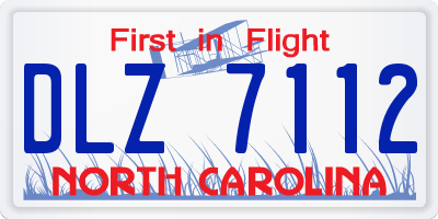 NC license plate DLZ7112