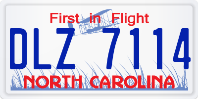 NC license plate DLZ7114