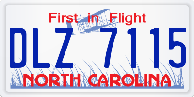 NC license plate DLZ7115