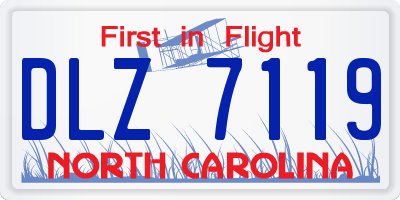 NC license plate DLZ7119