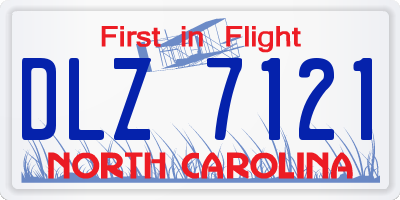 NC license plate DLZ7121