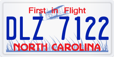 NC license plate DLZ7122