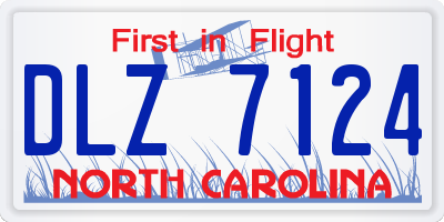 NC license plate DLZ7124