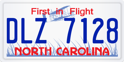NC license plate DLZ7128