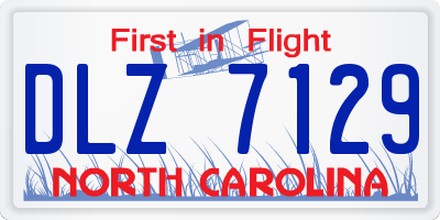 NC license plate DLZ7129