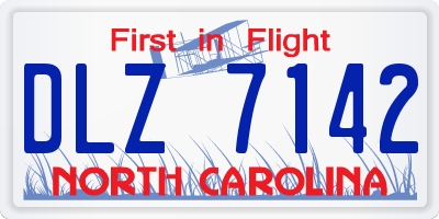 NC license plate DLZ7142