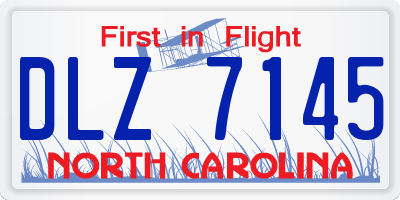 NC license plate DLZ7145