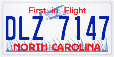 NC license plate DLZ7147