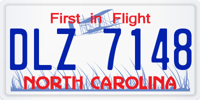 NC license plate DLZ7148