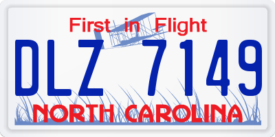 NC license plate DLZ7149