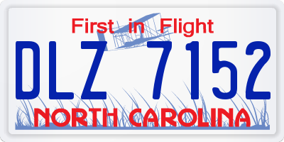 NC license plate DLZ7152